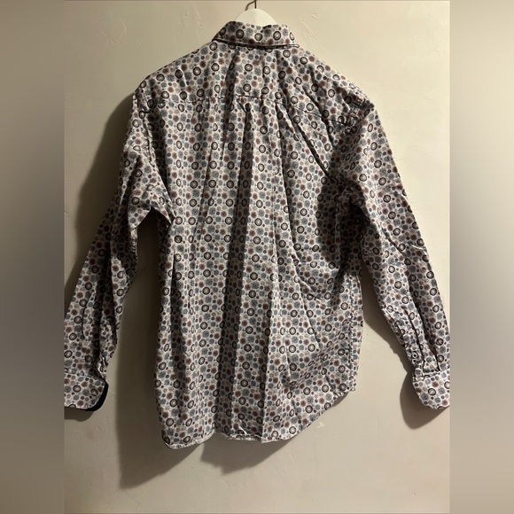 Dario Beltran shirt size L 42 16 1/2 embroidery Logo multi color print design - Picture 4 of 7